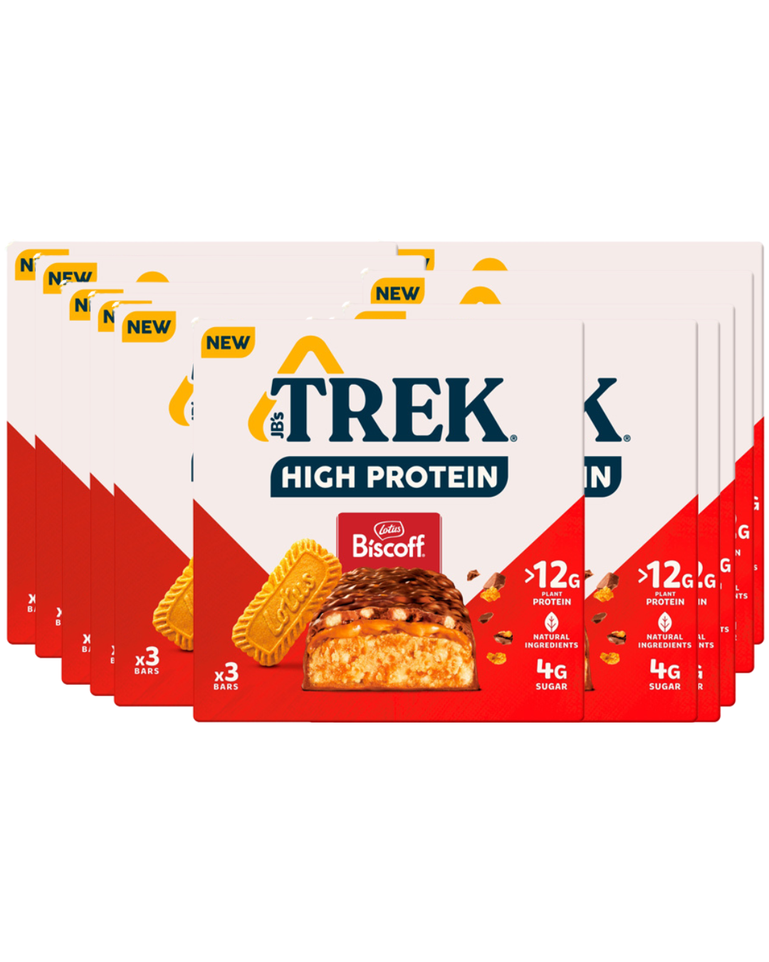TREK Power Protein Bars Lotus Biscoff Flavour 36 x 44g